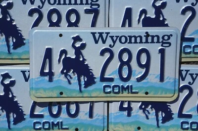 $4.99 • Buy ONE Or MORE Embossed WYOMING License Plate Plates - Very Good Original