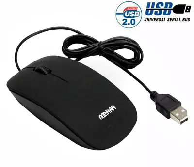 OOBRAN Universal Wired Usb Optical Mouse For MAC PC  Laptop Computer Scroll • £3.75