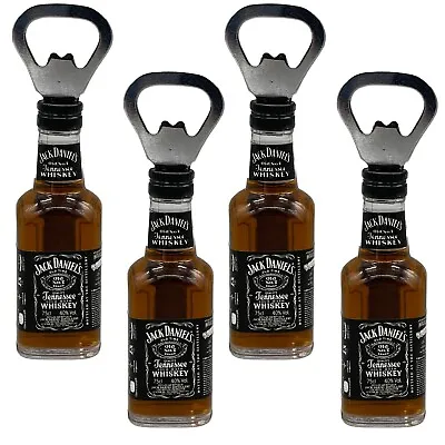 4 X Bottle Openers Fridge Magnet Jack Daniels Beer Magnetic Novelty Gift Bar • £8.99