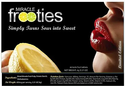 Miracle Berry Fruit Tablets Miracle Frooties Limited Edition Natural Non-GMO • $13.13