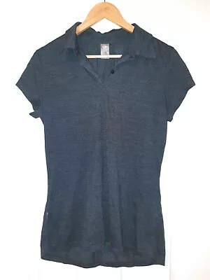 Icebreaker Womens Charcoal Grey Merino Polo Shirt Size M Medium • $40