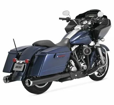 Vance & Hines 46857 Monster Round Catalytic Black Slip-On Mufflers • $349.99