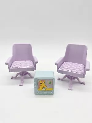 Vintage My Little Pony Paradise Estate Furniture Set Of 2 Chairs And Television • $12