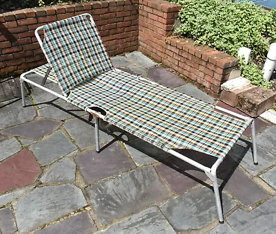 VTG Early Aluminum Folding Beach Lawn Deck Lounge Chair Cot • $99.95