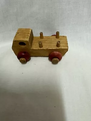 TRUCK Vintage Montgomery Schoolhouse Wooden Toy Vehicles ~ Used • $12.99