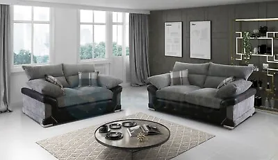 £169.99 • Buy New Logan 3+2 Seater Sofa Settee Couch, Chair,Fabric Black Grey