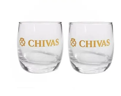 CHIVAS REGAL SCOTCH WHISKY 2  X  TMBLER GLASSES BNWOB MAN CAVE ECOSSE  • $31.99