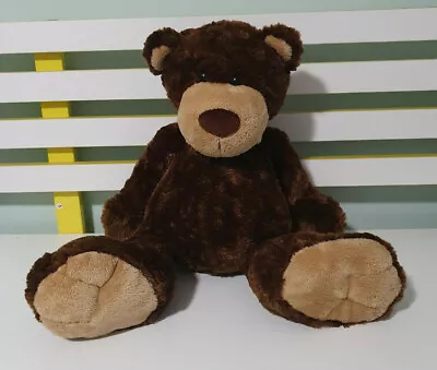 Minkplush Teddy Bear Mr Peabody Brown 40cm Beans Hands Bum Feet • $29.36