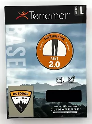 Terramar Thermolator 2.0 Men's Midweight Pants Black Large Climasense Tech NIB • $22.50