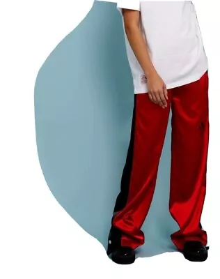 Black And Red Popper Track Pants From Illustrated People Size:M • £15