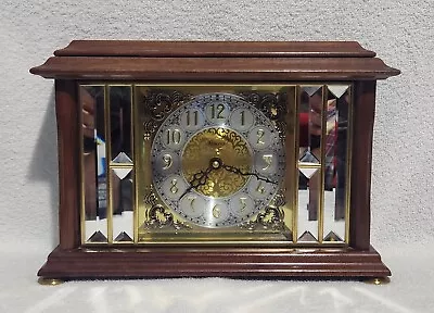 Ansonia Gold Medallion Beveled Mirror Mantle Desk Clock Model 1345C  • $69.95