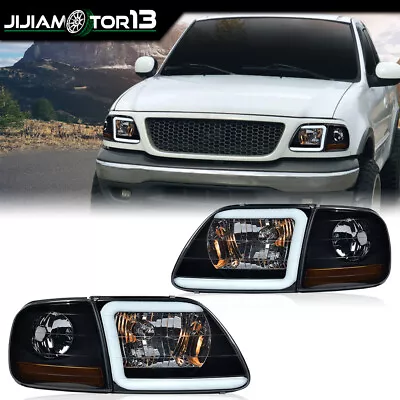 Fit For 97-04 F150 Expedition LED Tube Headlights & Corner Parking Lights Smoke  • $68.46