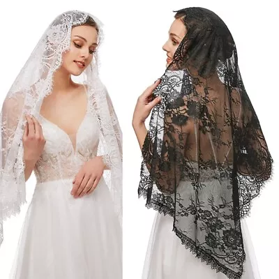 Lace Veils For Head Covering Latin Mass Mantilla Veils Catholic Veil For Church • £12.29