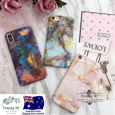 $8.99 • Buy IPhone 6 6s 7 8 Plus X Marble Pattern Funny Hard Fashion Bling Case Cover