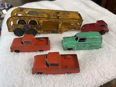 VINTAGE 1960s 1:64 Scale TOOTSIETOY CAR CARRIER With Cars PRESSED STEEL Toy • $9.99