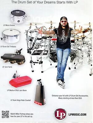 2012 Print Ad Of Latin Percussion LP Drum Set Accessories W Mike Portnoy • $9.99