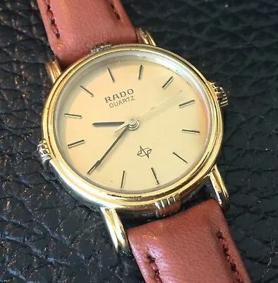Vintage Rado Swiss Quartz Watch Gold Ref. 110.5163.2.8 Excellent • $49.94
