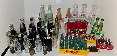 Vintage Large Lot Mini Asst Sizes Soda Bottles & Mini Cooler Coke Pepsi 7-up (T) • $149.99