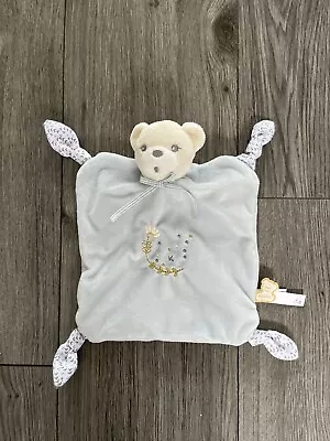 Kaloo Perle Knots Doudou Bear Blue Baby Gift Comforter Soother Plush  • £15