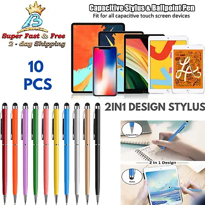 10 Laptop Touch Screen Stylus Samsung Digital Ballpoint Stylist Pen IPad IPhone • $17.50