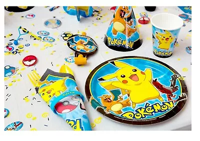 Pokemon Pikachu Party Supplies Tableware Decorations & Balloons • £3.99