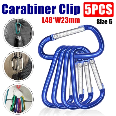 £3.39 • Buy 5/10PCS Heavy Duty Carabiner Clip Hook D-Ring Screw Lock Outdoor Rock Buckle UK