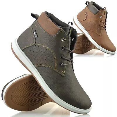 £16.98 • Buy Mens Walking Hiking Memory Foam Lace Up Casual Ankle Boots Trainers Shoes Size