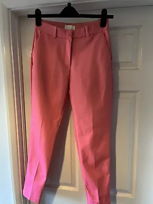 H&m Hot Pink Capri Style Size 10 Stretch Trousers  • £3.99