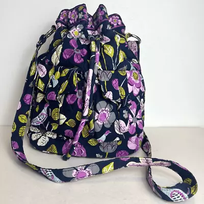Vera Bradley Floral Nightingale Quick Draw Bucket Bag Purse • $40