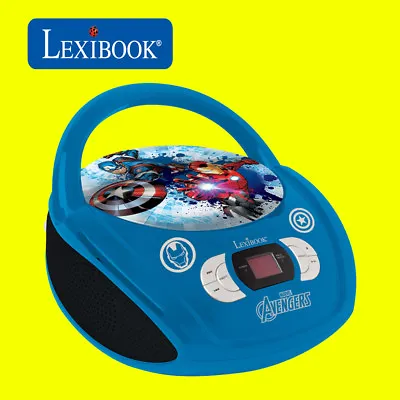 Lexibook Kids Marvel Avengers Boombox Radio CD Player AUX FM Radio Stereo • £29.95