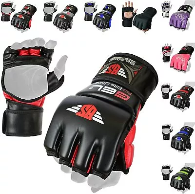 Auth. Rex Leather MMA Grappling Gloves Kick Boxing Punch UFC Gel Tech Muay Thai • $17.99