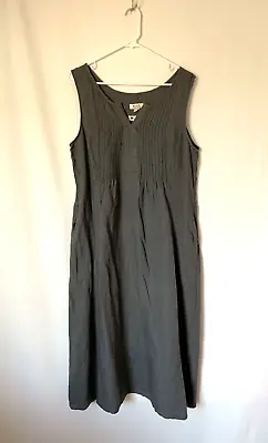 Malvin Womens Dress XL Maxi Long Linen Gray Sleeveless Lagenlook Boho • $19.99