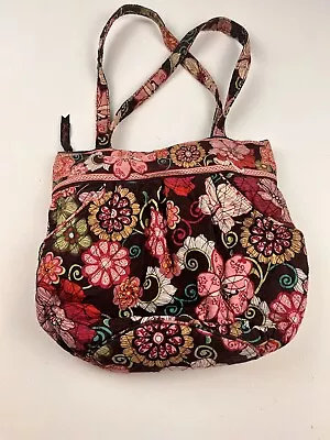 Vera Bradley Morgan Pink Floral Fabric 10 X 12 X 4 Zippered Closure 9 Inch Drop • $10