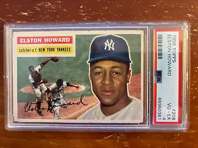 1956 Topps Baseball Elston Howard (gray Back) Psa 4 Vg-ex • $9.99
