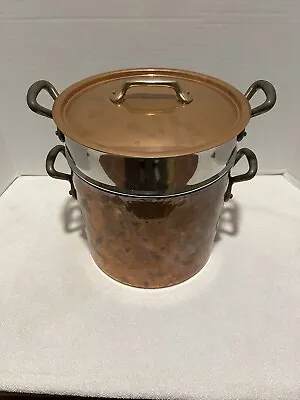 Mauviel 1830 Copper Pasta Pentola Pot With Stainless Steel Insert & Lid. • $550