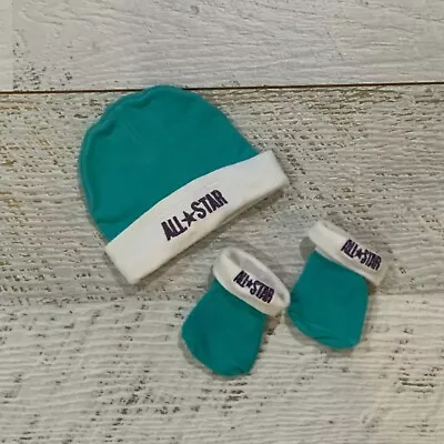 CONVERSE ALL STAR Baby Beanie Hat AND SOCKS  Size Newborn 0-3 MONTHS • $8.90