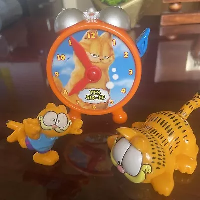 Vintage Garfield Toys - Lot Of 3 Toy Clock And Two Figures • $19.99