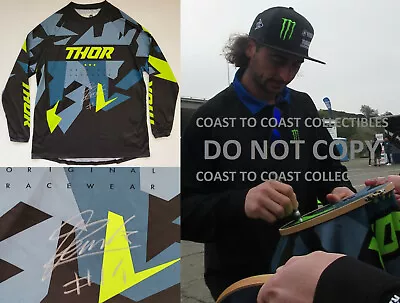 Dylan Ferrandis Supercross Motocross Signed Thor Jersey COA Proof Autographed. • $349.99