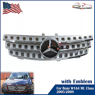 Front Grille For Mercedes Benz 2005-2008 W164 ML320 ML350 ML500 ML550 Mesh Grill • $149.99