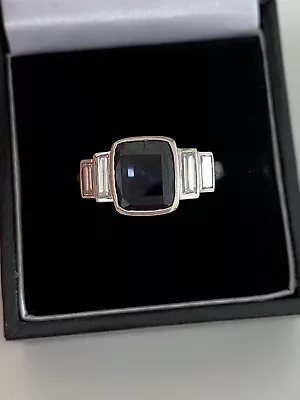 £1950 • Buy 18ct Gold 2.50 Carat Natural Sapphire & Baguette Cut Diamond Large Ring, 18k 750