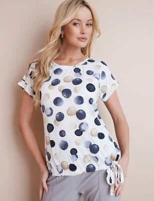 $23.96 • Buy Noni B Gathered Hem Printed Top Womens Clothing  Tops Tunic
