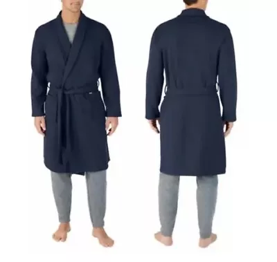 Eddie Bauer Men's Plush-Lined Lounger Robe Blue Size S/M NEW • $34.95