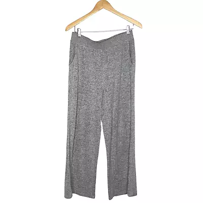 Z Supply Womens Athleisure Pants Knit Gray Casual Wide Leg Stretchy Soft Size M • $16.99