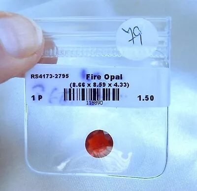 1.50ct Natural Red Mexican Fire Opal Loose Gemstone • £30.99