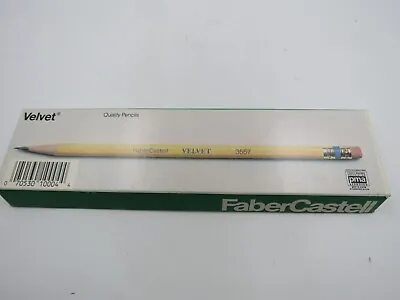 NOS Faber Castell Velvet Pencils 3557 Complete 12 Pencils Original Box Vintage • $19.99