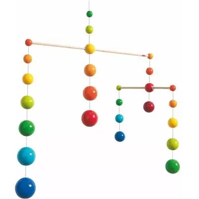 HABA Nursery Room Wooden Mobile Rainbow Balls (Made In Germany) • $49.99