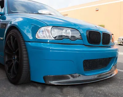 For 2001-2006 BMW E46 M3 2D 4D CSL Style Carbon Fibre Front Bumper Lip Spoiler • $360.10