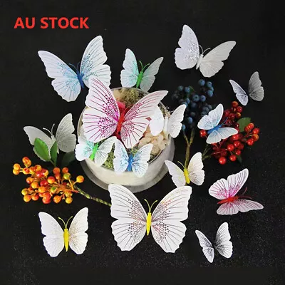 12PCS 3D DIY Wall Decal Stickers Butterfly Home Room Art Decor Decorations AU  • $5.85