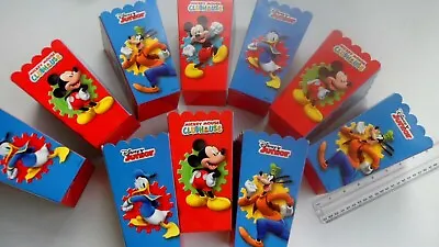 Mickey Mouse Club House Party Favors Popcorn Candy Boxes Birthday SET OF 10 • $11.99