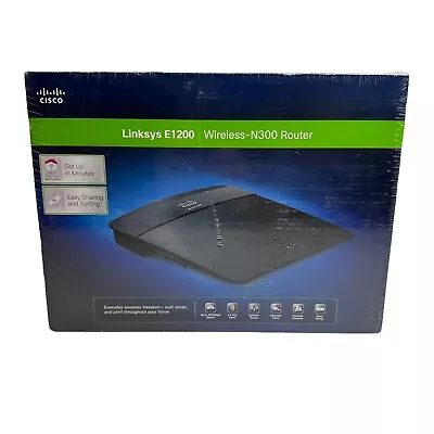 Cisco Linksys E1200 Wireless-N300 802.11n Router WiFi 4 Ethernet Ports • $20